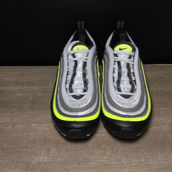Nike Air Max 97 GS Platinum Black Volt Sneakers 921522-030 Youth Size 4Y - Picture 2 of 7
